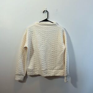 NWT For The Republic ivory scuba neck sweater